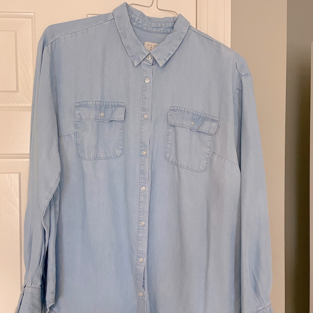 A New Day Tencel Chambray Blouse